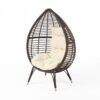 Cutter Teardrop Patio Chair With Water Resistant Cushion - Multi / Brown / Beige - Image 4