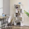 5 Layer Simple Household White Bookshelf - Cream White - Image 6