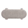 Hugo - Oval Fully Upholstered Storage Bench - Brown - Image 2