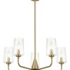 Dazzle - 5 Lights Chandelier With Clear Seeded Satin - Antique Brass / Clear / Gold - Image 2