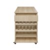 Kitchen Island Cart, Rolling Serving Utility Trolley Cart Modern Kitchen Island With Storage Drawer Wine Rack Lockable Casters, Kitchen Cart For Kitchen, Dining Room, Bar Living Room - Natural - Image 12