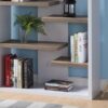 Mid-Century Display Cabinet, Open Back Display Cabinet With 8 Shelves - White / Dark Taupe - Image 5