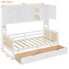 Twin Size Daybed With 2 Drawers, And All In One Cabinet And Shelf - White - Image 18