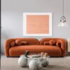 Donna - Japandi Style Boucle Sofa - Brown / Burnt Orange / Orange - Image 9