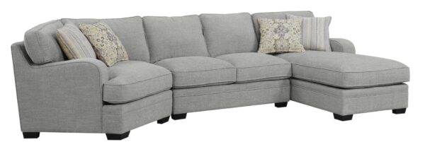 Berza - Right Side Facing Chaise Sectional - Gray