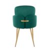 Dahlia - Contemporary Dining Chair (Set of 2) - Gold / Green - Image 5