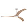 Ceiling Fan, Solid Wood Blades Ceiling Fan With Light With Remote Control, Noiseless Reversible Motor, 6 Speed, 3 Color, For Patio Living Room, Bedroom, Indoor - Matte White - Image 17