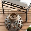 Decorative Lantern With Handle, Wooden Lantern For Indoor Outdoor, Home Garden, Wedding - Silver - Image 8