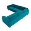 Amber - Velvet Corner Sectional Sofa - Teal - Image 18