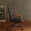 Harith - Antique Top Grain Leather Office Chair - Slate - Image 4