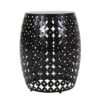Modern Outdoor Metal End Table Set With Durable Iron Frame - Black - Image 7