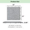 Interlocking Deck Tiles Plastic Waterproof Outdoor All Weather Anti-Slip Bathroom Shower Balcony Porch Strong Weight Capacity Upto 440 Lbs, Pebble Stone Pattern Pack Of 12 - Gray - Image 4