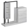 Wardrobe With 4 Drawers And 3 Shelves - White - Image 4