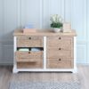Autumn - Modern 6 Drawer Master Dresser With Interlock Drawer Feature Drawer Slide And Interlock Pre-Assembly, Wide Dressers For Bedroom 6 Deep Drawers For Closet Organizer Easy Assembly - White Oak - Image 3