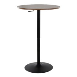 Elia - Contemporary Adjustable Bar Table - Black / Walnut
