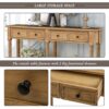 Hearth & Haven Daniel - Console Table With 2 Storage Drawers And Bottom Shelf For Living Room Entryway - Old Pine - Image 4