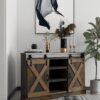 Farmhouse - Corner TV Stand For TVs Up To - Barnwood - Image 2