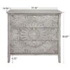 3 Drawer Cabinet, American Furniture, Suitable For Bedroom, Living Room - Light Gray - Image 3