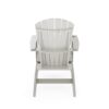 Adirondack Chair Sturdy HDPE Poly Lumber For Poolside, Patio, And Garden Relaxation - Dark Gray - Image 4