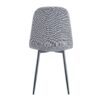(Set of 4) Fabric Back And Metal Combined Spoon Chairs Perfectly Matching Minimalist And Scandinavian Style Homes - Gray / Black - Image 11