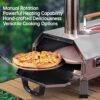 Semi-Automatic Silver 12 Outdoor Pizza Oven Portable Wood Fired Pizza Oven Outdoor Cooking Pizza Maker Portable Pizza Oven For Authentic Stone Baked Pizzas - Silver - Image 14