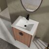 Modern 24'' Bathroom Vanity With Top Sink Storage Cabinet - Brown - Image 2