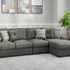 Grennburg - Modular 3 Piece Chaise Sectional - Gray - Image 5