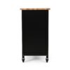 Contemporary Kitchen Cart With Wheels - Black - Image 5