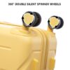 Set 3 Pieces 20" / 24" / 28" Abs Spinner Wheel Luggage, Matching Color, With Combination Lock - Yellow - Image 8