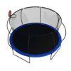 Pumpkin 14 Ft Outdoor Trampoline With Basketball Hoop Enclosure Net Ladder And Metal - Black / Blue - Image 6