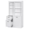 Bathroom Storage Cabinet With Tilt Out Hamper, Tall Free Standing Organizer With Drawers & Adjustable Shelves, Linen Tower With Steel Handles - White - Image 14