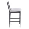 Outdoor Armless Aluminum Barstools With Cushion (Set of 2) - Pewter - Image 2