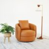 Dylan - Swivel Chair - Cognac - Image 6
