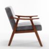 Accent Chair, Classic, Mid Century Modern For Extra Seating - Gray - Image 2