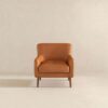 Claire - Genuine Leather Lounge Chair - Tan - Image 3