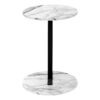Accent Table, Side, Round, Contemporary And Modern - White / Black - Image 2