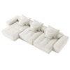 Modern Oversized Modular Sectional Sofa, Sparkling Fabric Soft Cushion Sofa With 6 Pillows, 6 Pieces Diy Combination Tufted Sofa, No Assembly Required - Beige - Image 22