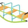 Xss008 High Quality Kids Seesaw Plastic Seat Playground Equipment Cute Baby Plastic Rocker Outdoor Children Steel Tube For Kids Age 3+ - Green / Blue - Image 3