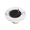 59.05" Modern Artificial Stone Round Carbon Steel Base Dining Table, Black Artificial Stone Turntable - White - Image 9