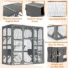 Outdoor Cat House Wooden Catio Enclosure With Cover - Large Cat Cage With Jump Platforms And Condos, Weatherproof - Gray - Image 6