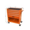 4 Drawers Multifunctional Tool Cart With Wheels - Orange - Image 5
