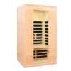 Hemlock - 2 Person Far Infrared Roof Embedded Indoor Sauna Room - Natural Wood - Image 3