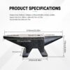 66Lbs Cast Steel Anvil, High Hardness Rugged Round Horn Anvil smith, Large Countertop And Stable Base, With Round And Square Hole, Metalsmith Tool For Bending And Shaping - Black - Image 2