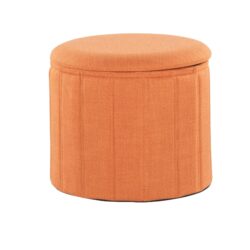 Lindsey - Contemporary / Glam Folding Storage Ottoman - Orange