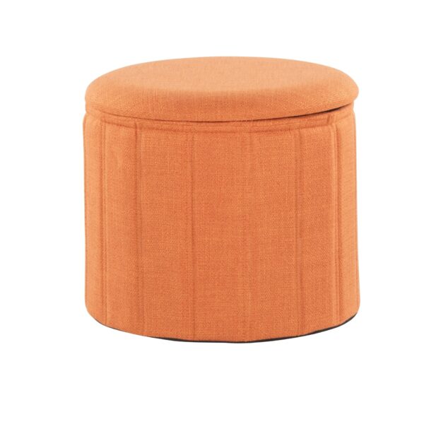 Lindsey - Contemporary / Glam Folding Storage Ottoman - Orange