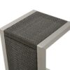 Cape - Coral Wicker C Shaped Table Modern DesignRattan And Aluminum Frame - Brown - Image 12