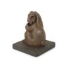 Hand Crafted Rabbit Umbrella Base With Playful Design - Light Brown - Image 6