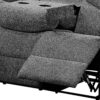Kalen - Chenille Sofa With Drop Down Table - Gray - Image 7