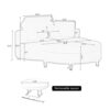 Corduroy Sofa With Two Throw Pillows And A Waist Pillow With An Extra Tray For Comfortable Seating Suitable For Small Apartment Bedroom Space - Yellow - Image 8
