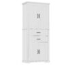 Elegant Multi Functional Storage Cabinet With Slide Rail Drawers, Adjustable Shelves - White - Image 15